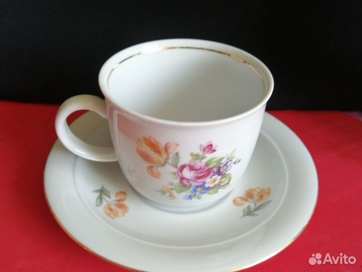 Чайный сервиз гдр кахла. Новый. 4 персоны