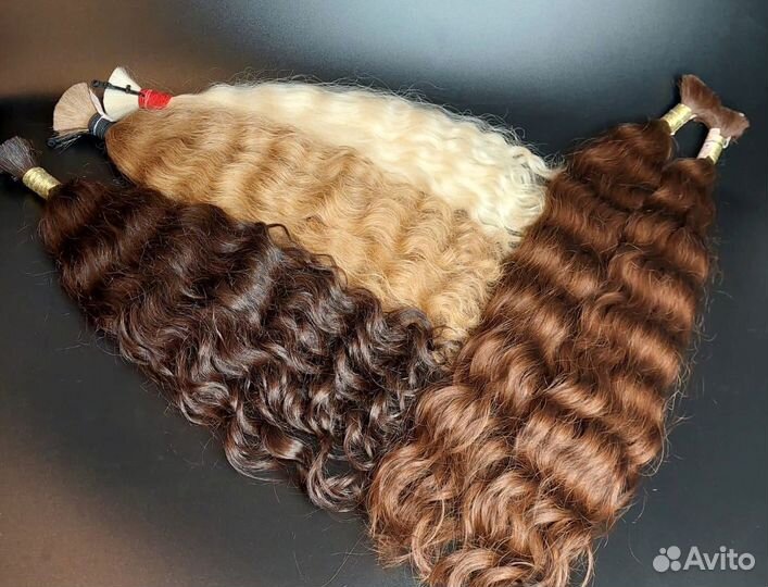 Волосы для наращивания Exclusive +, кудри, опт