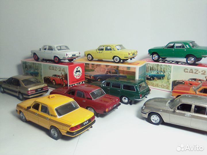 Волги газ-24, 2402, 31105, экорт-аэрофлот 1:43