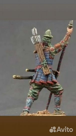Фигурка 54-мм. Самурай с копьем