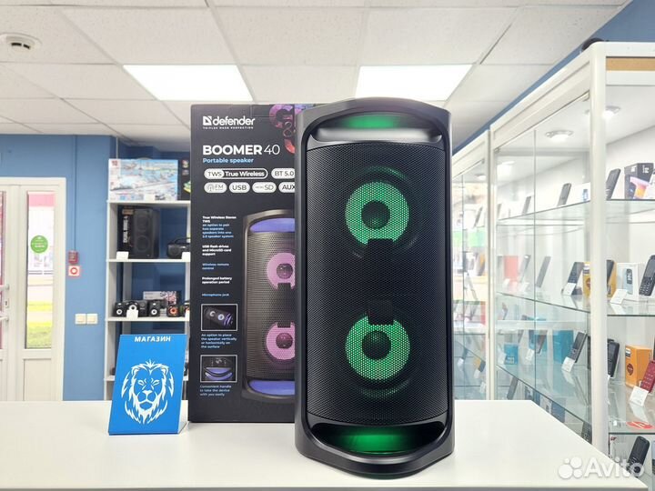 Беспроводная колонка Defender 40W напольная (вр80)