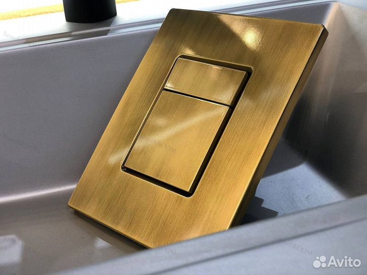 Инсталляция Grohe с бронзовой кнопкой+унитаз