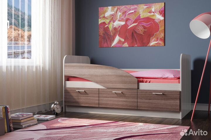 Кровать 06.222 ясень шимо светлый/ясень шимо темны