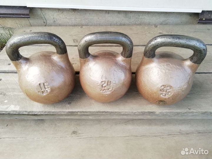 Гири 8, 16, 24, 32, 40 кг и гантели по 10 12 16