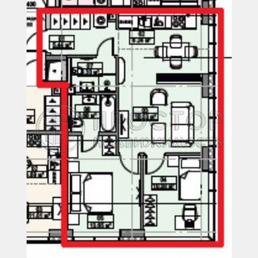 2-к. квартира, 61,3 м², 5/49 эт.