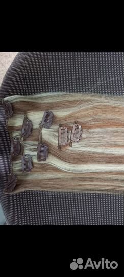 Волосы натуральные на заколках