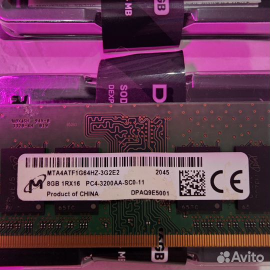 Оперативная память sodimm DDR4 16Gb