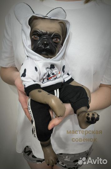 Кукла реборн мопс