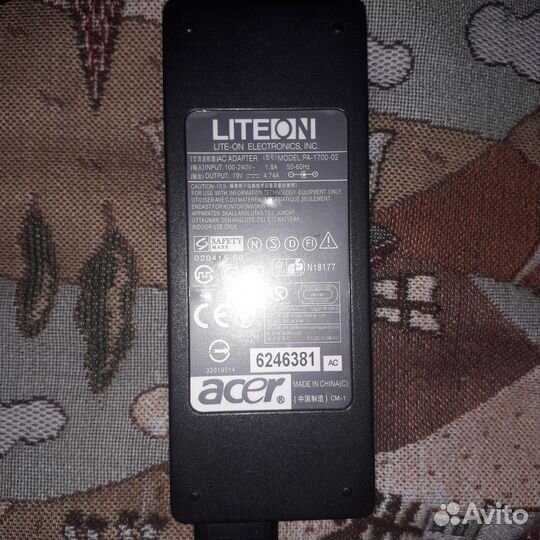 Блок Питания для Acer/Packard Bell/eMachince/Gate