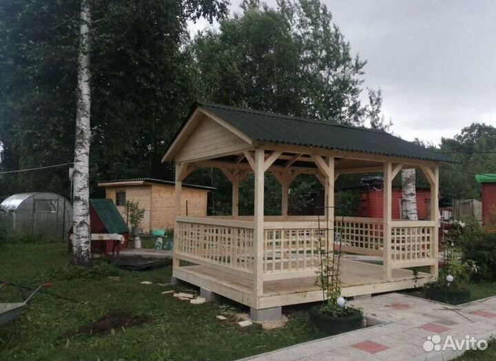 Деревянные беседки для дачи