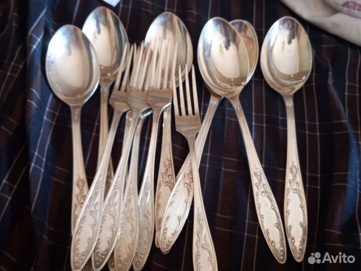 Набор вилок и ложек ссср,мельхиор