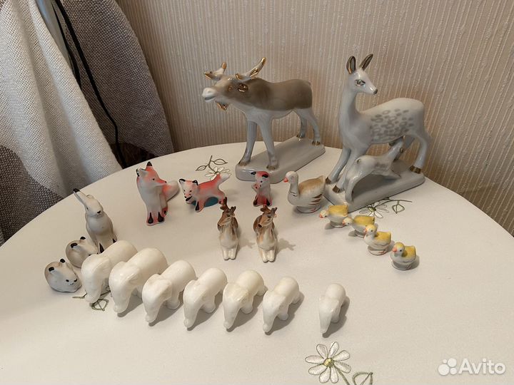 Статуэтки животных, фарфор, СССР