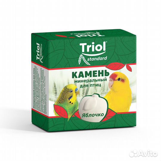 Камень минеральный Triol Яблочко для птиц, Triol
