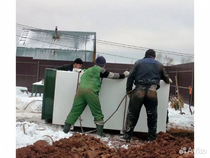 Установка септика зимой за 1 день