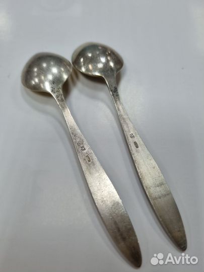 Кофейные ложки, серебро 916 пробы. Звезда