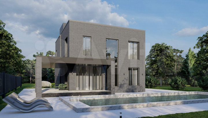 Коттедж 236 м² на участке 8 сот.