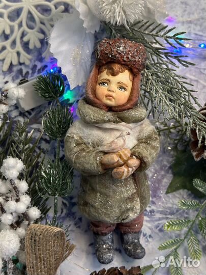 Ватная ёлочная игрушка 