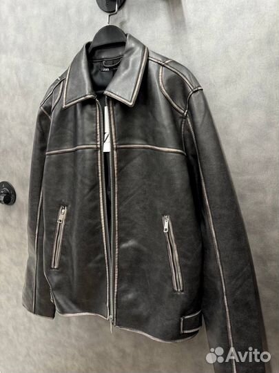 Кожаная куртка Zara