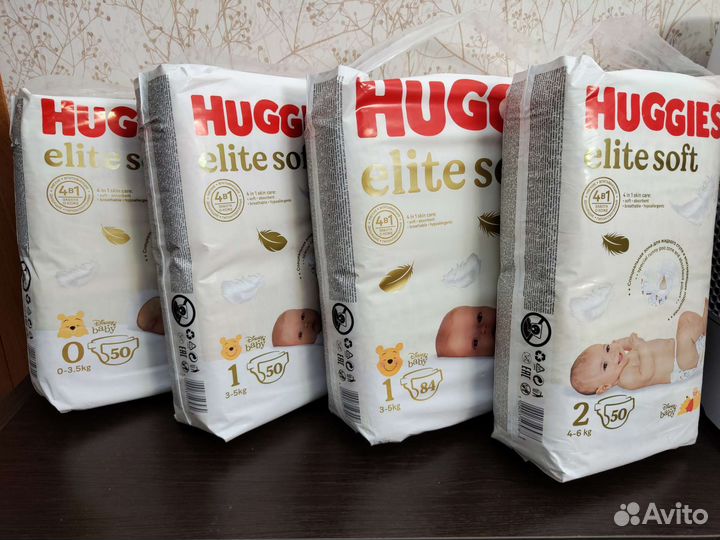 Подгузники huggies elite soft 0, 1, 2, 3, 4, 5