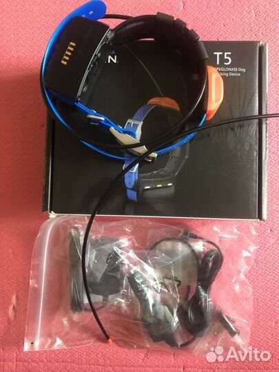 Ошейник Гармин T5 с синим ремнем