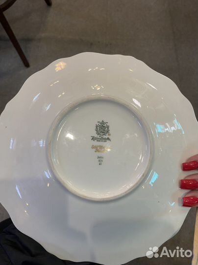 Блюдо веймар, кобольт золото