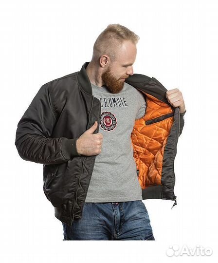 Куртка-Бомбер Foersverd серо-зеленый JU-01P-SG