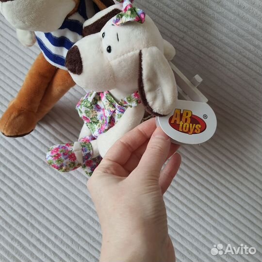 Собака новые мягкие игрушки 2шт