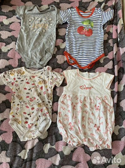 Вещи на девочку пакетом 80-86 с 9 мес до 1,5 лет