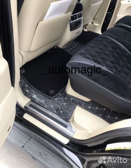 3D Автомобильные коврики с бортами из экокожи