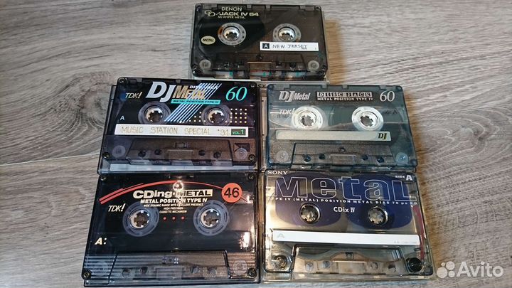Кассеты Sony, Denon, TDK (Metal Posi) 5шт
