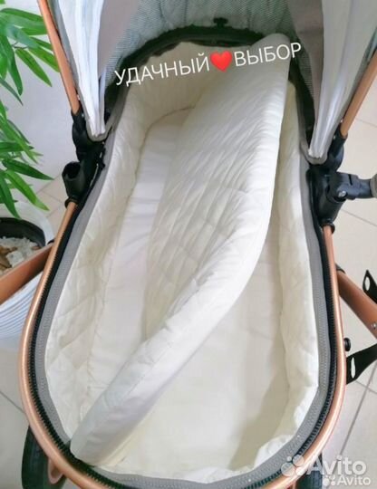 Коляска 3 в 1 Luxmom 518 с перекидной ручкой /хаки