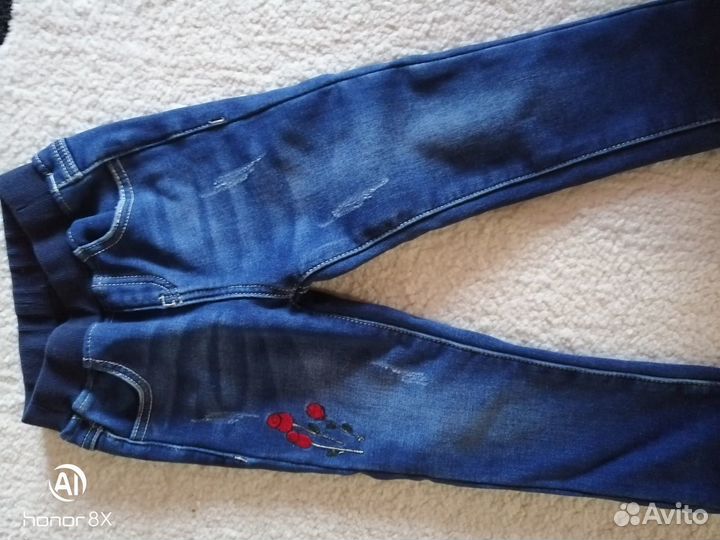 Джинсы на флисе