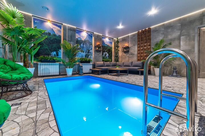 Русская баня на дровах с бассейном