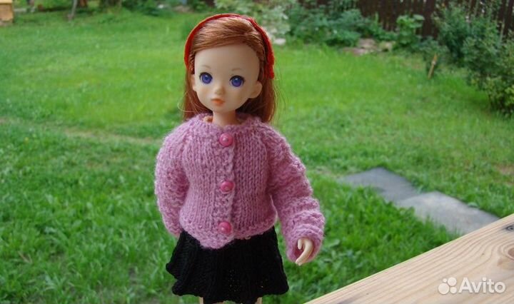 Розовая кофточка на куклу Ruruko (Руруко)