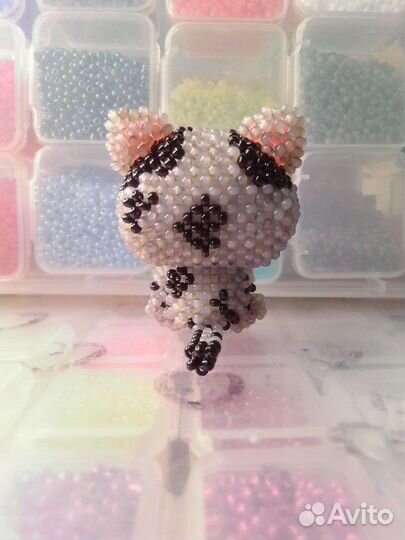 Амигуруми из бисера котик