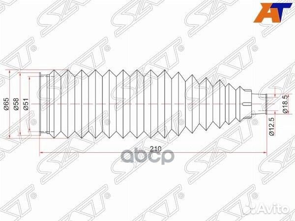 Пыльник рулевой рейки toyota platz/porte/probox