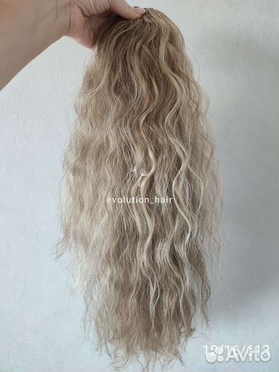 Хвост накладной, шиньон на фиксаторе