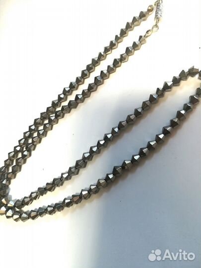 Колье из гематита 45 см