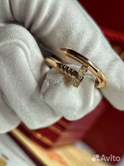 Кольцо cartier juste un clou розовое золото 750