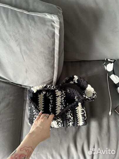 Вязаная сумка на плечо