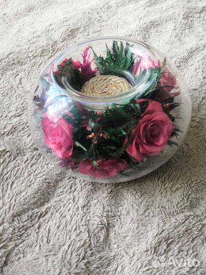 Стабилизированные цветы в стекле