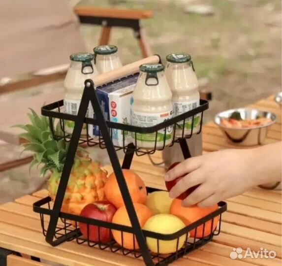 Новая корзина двухъярусная стиль лофт