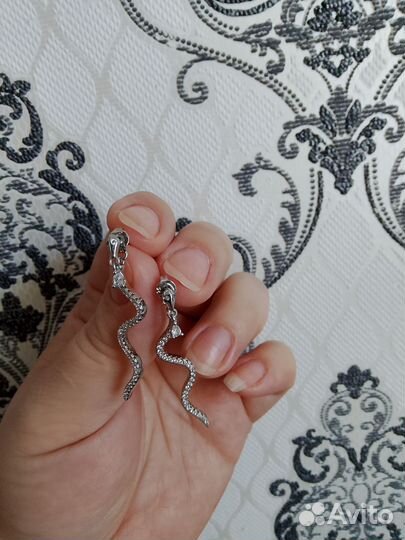 Серьги серебро