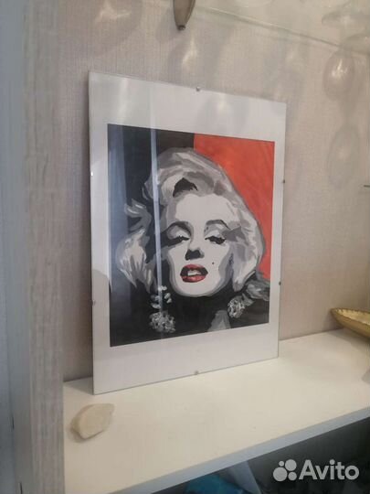Картина Мерлин Монро акрил постер интерьер кино