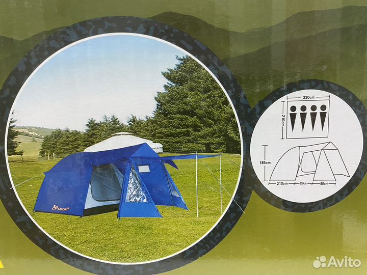 Палатка 4 местная туристическая. Новая