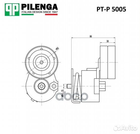 Натяжитель ремня приводного в сборе PTP5005 PIL