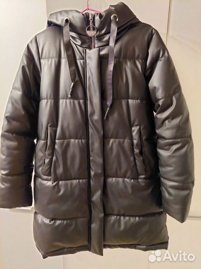 Куртка из экокожи 46 размера зима-осень