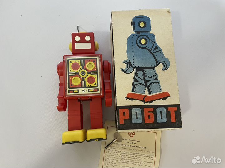 Заводной СССР робот лзм,музейное состояние