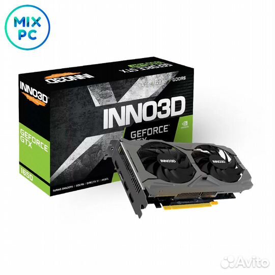 Видеокарта GTX1650 4GB inno3D twin X2 OC V3 N16502
