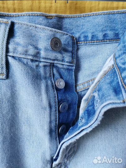 Джинсовая мини юбка Levis 44 голубая